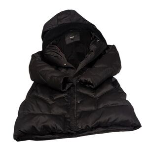 DKNY Down Filled Black Long Puffer